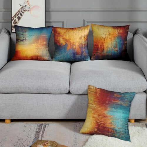 Ensemble de 4 housses de coussin en velours 50 x 50 cm 1