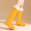 Botas de chuva impermeáveis femininas amarelas, cano longo e largo. 3