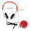 Wireless Kids Headset On Ear Foldable Stereo Headphones Red 3