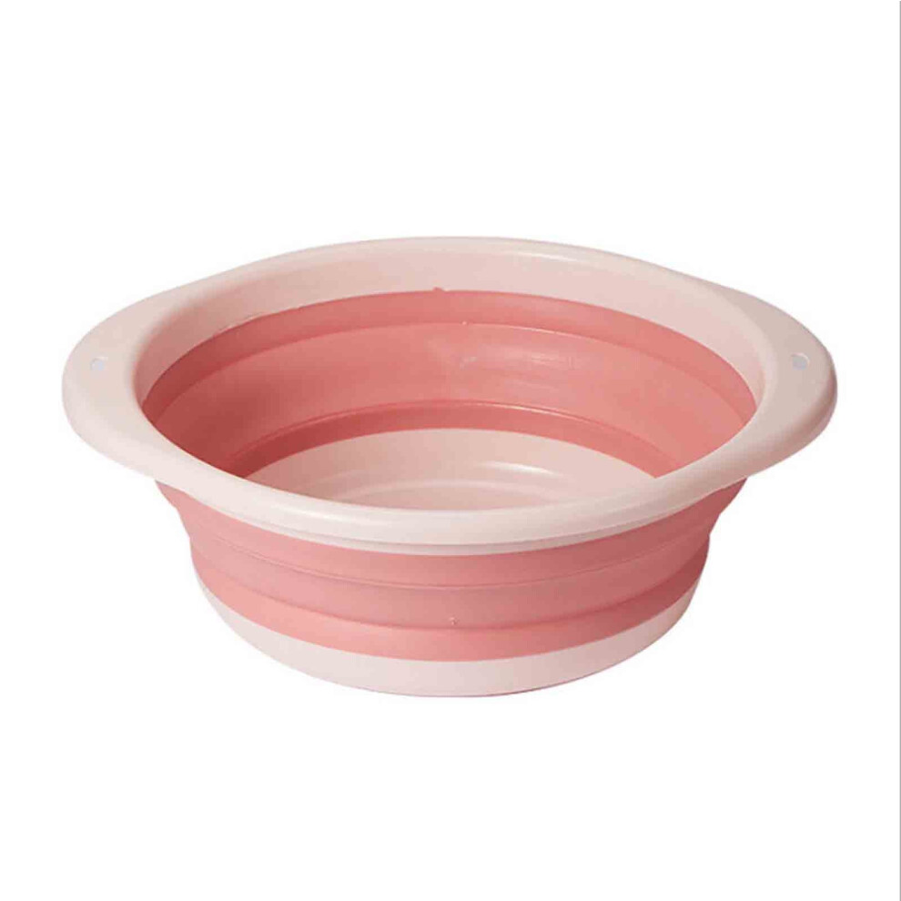 Pink Collapsible Wash Basin Â Portable Folding Laundry & Travel Basin, Compatible With Household Use 9027700925991