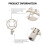 Support de microphone anti-vibration FRCOLOR blanc 2