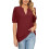 Camicette da donna eleganti e casual con scollo a V e maniche corte. 5