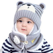 Baby Bear Ear Winter Hat & Scarf Set – Fleece-Lined Knitted Cap + Neckwarmer for Toddlers, 2-Piece Lightweight Kids' Set