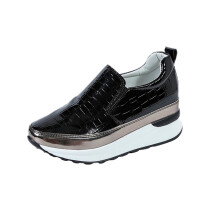 Damemode Casual Platform Kilehæl Slip On Loafers Sko Høje Hæle Sneakers Damesko Jul