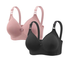 Women's Bra Set, 2PC Women's Solid Color Seamless Lifting Soft Support Bra For Everyday Bras, Comfortable Underwear for Women.