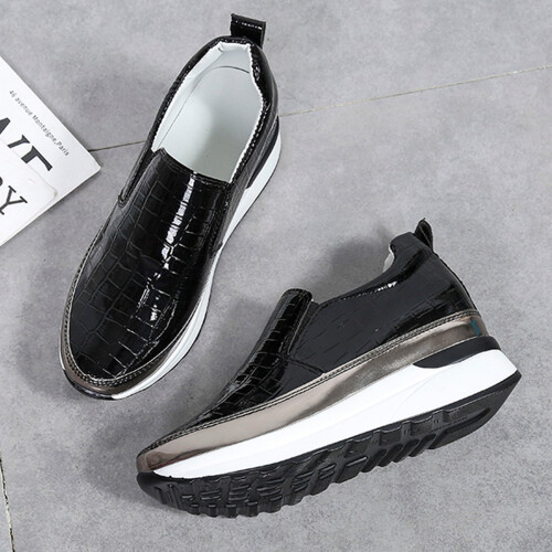 Γυναικεία Μόδα Casual Πλατφόρμες Slip On Loafers Παπούτσια Ψηλοτάκουνα Αθλητικά Παπούτσια 2