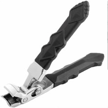 Tagliaunghie ergonomico con manico lungo per anziani - Tagliaunghie per unghie dei piedi spesse con lama curva e ganasce larghe per uomo e donna,