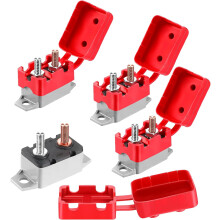 4 stuks DC12V - 24V automatische reset stroomonderbreker met deksel en boutbevestiging voor auto's en meer (25 Ampère)