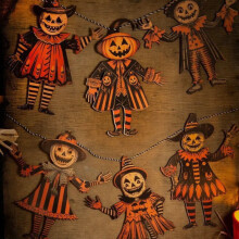Decorazione vintage di Halloween, striscione in legno alto 15 cm, decorazioni da appendere, sfondo per cabina fotografica, decorazione murale per