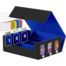 Opbergdoos voor ruilkaarten – Vitrine met 6 vensters voor MTG, Yu-Gi-Oh, Pokémon en sportkaarten (capaciteit van meer dan 2400 kaarten),