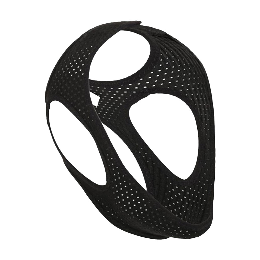 Black Yocbz Chin Strap For Sleeping Â Anti-Snoring, Adjustable & Breathable Â Compatible With Men/Women Â 1Pc