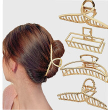 4 fermagli per capelli in metallo di grandi dimensioni, antiscivolo per capelli sottili/spessi - Accessori eleganti per donne e ragazze