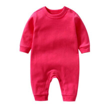 lulshou Baby Bodysuits Long Sleeve Soft Cotton Onesies for Newborn Infant, Solid Color Romper with Round Neck, Everyday Outfit for Baby Boy & Girl