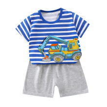 Conjuntos de verano de moda para niños y niñas, lindos conjuntos casuales de manga corta con estampado, ropa de bebé, conjunto de shorts, tallas