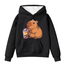Capybara-tryckt huvtröja för småbarn, lös passform