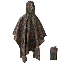 3-in-1 Waterproof Rain Poncho with Hood – 220 x 145 cm