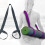 Worgeous2Pcs Στρώμα Γιόγκα με Λουράκια για Stretching Γυναικεία Λουράκια Γυμναστηρίου Μαύρα 3