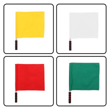 4Pcs Sports Referee Flags for Construction Sites Polyester 17.7*13.4*12.6in