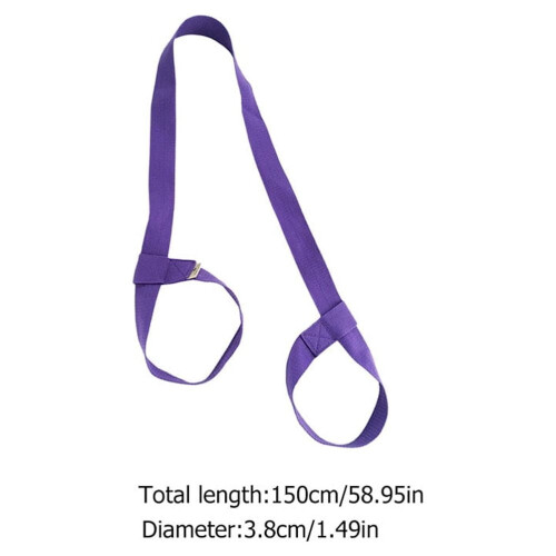 Worgeous2Pcs Στρώμα Γιόγκα με Λουράκια για Stretching Γυναικεία Λουράκια Γυμναστηρίου Μαύρα 1