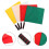 4Pcs Sports Referee Flags for Construction Sites Polyester 17.7*13.4*12.6in 7