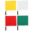 4Pcs Sports Referee Flags for Construction Sites Polyester 17.7*13.4*12.6in 5
