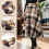 Γυναικεία φούστα midi με καρό σχέδιο, casual, φαρδιά, vintage, ψηλόμεση, γραμμή Α, με τσέπες 4