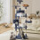 EDX Cat Tree Tower 79 Inch Dark Blue Multi-Level 6