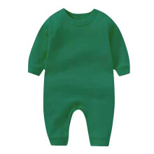 lulshou Babybodys, langärmelige Strampler aus weicher Baumwolle für Neugeborene, einfarbiger Strampler mit Rundhalsausschnitt, Alltagsoutfit für