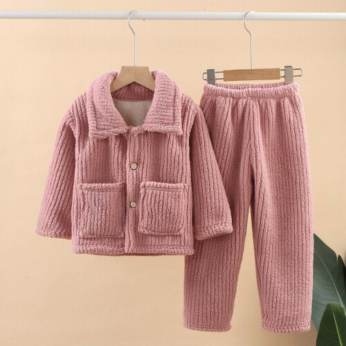 Σετ πιτζάμας Ediodpoh Flannel για παιδιά, απαλή χειμωνιάτικη πιτζάμα με μακριά μανίκια 1