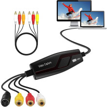VHS to Digital Converter for Mac/PC – RCA to USB Capture Card, Compatible with VCR, Hi8, Mini DV, Windows Vista