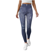 High Waist Fashion Women's Yoga Leggings - Breathable Polyester Gym Running Printed Sports Pants for Casual, Workout & Lounge
