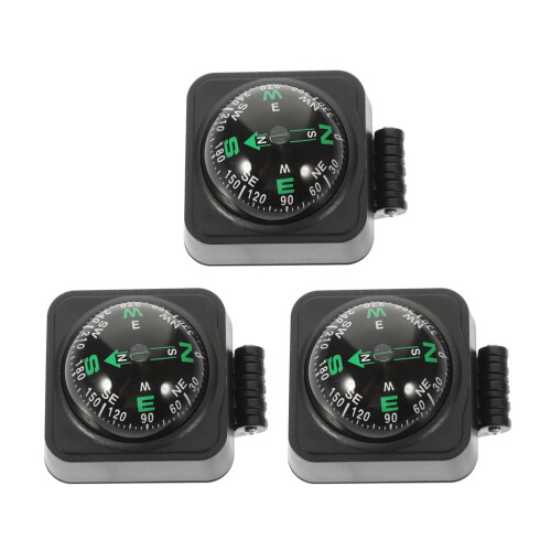 Motorcycle Compass Round Multi ABS 3Pcs Simple Design Adjustable Direction