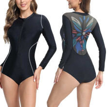 lulshou Maiôs Femininos Maiô Feminino Manga Longa Mergulho Siamês Verão Praia Surf Tamanhos Grandes para Mulheres em Liquidação