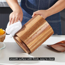 Wood Utensil Holder for Kitchen Counter,Wooden Cooking Utensil Crock for Countertop, Farmhouse Kitchen Decor