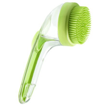 Pet Bath Brush, Brush Bubble Machine, New 2 in 1 Dog Bath Brush with Built-in Shampoo Dispenser for Dog Grooming Green