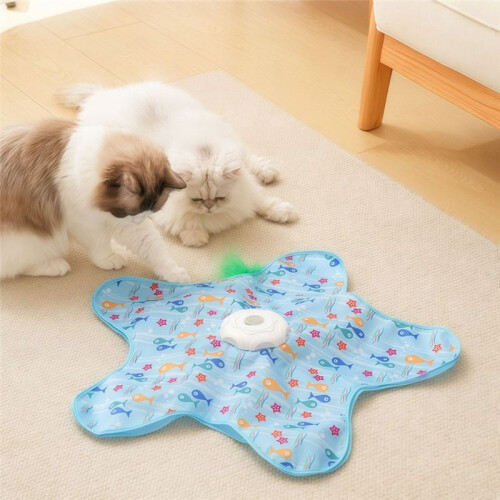 Interactive Cat Toy with Motion-Activated Mouse, Squeaky Sounds, and Hidden Feathers 1