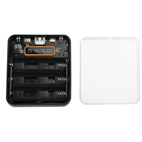 Mobile Power DIY Case 5V2A Fast Charging LED Digital Display Electricity Indicator with Flashlight Function