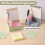 Sticky Note Holder,for 3x3/4x4 Sticky Note Stencil Dispenser with Template,Memo Pad Organizer for Office Green 3