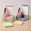 Sticky Note Holder,for 3x3/4x4 Sticky Note Stencil Dispenser with Template,Memo Pad Organizer for Office Gray 5