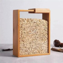 Dispensador de Alimentos de Bambú de 3 L,Organizador de Cocina,Contenedor de Almacenamiento de Alimentos,Dispensador de Cereales para