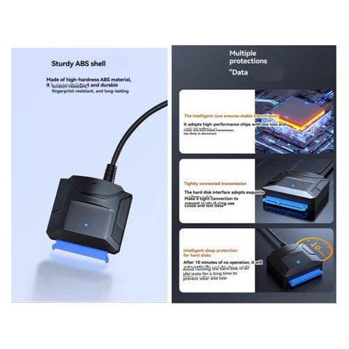 Cavo Adattatore da  A USB 3.0, Convertitore da USB 3.0 A  per Hard Disk Esterno da 2,5" e 3,5" HDD SSD 2