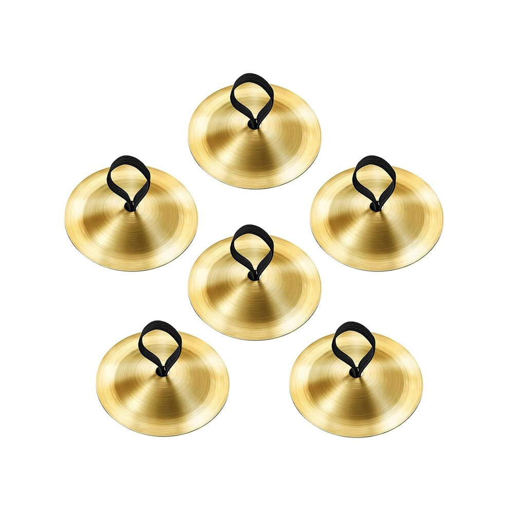 Tauoh 6 Pieces Finger Cymbals Belly Dancing Finger Dance Zills Musical Instrument For Dancer Party Live Performances