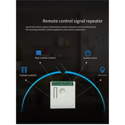 433.92mhz 9-24V /AC Relay 1 Channel Receiver for Fixed Code and Rolling Code Remote 1