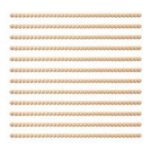 12 Pcs Decorative Beaded Wood Trim Half Wooden Beads Trim Molding 15. 75 Inch Unfinished 3D Decorative Bead Pearl