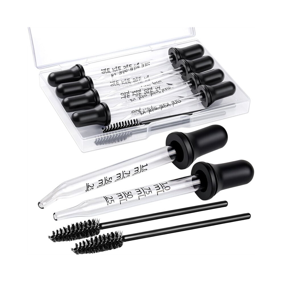 Photos - Pliers / Wire Cutters Eye Dropper 8pcs Glass Pipettes Dropper and 2pcs Cleaning Tool, Droppers for Oils Bent and Straight Tips, 1ml Dropper