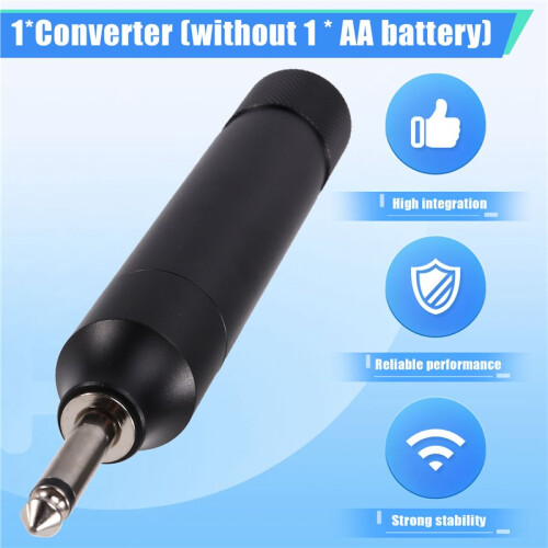 TA3F Interface Lavalier Headset Microphone Conversion to 6.35mm Converter Connected to Amplifier Microphone Input 1