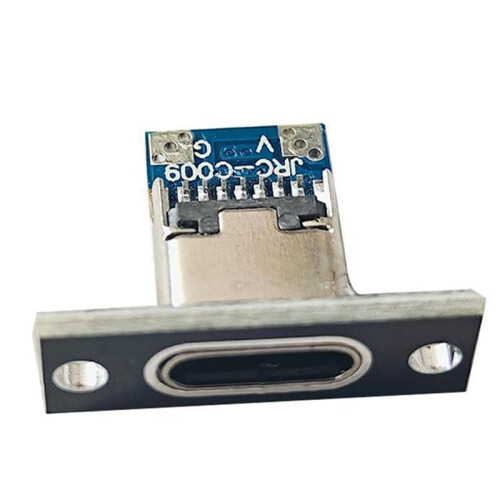 20Pcs USB Jack 3.1 Type-C 2Pin Female Connector Jack Data Charging Port Small Electrical Charging Base with Fixing Plate 1