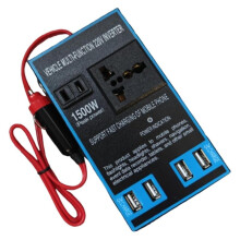 12V 24V auf 220V 1500W Auto-Wechselrichter 4 USB-Buchsen Schnellladekonverter