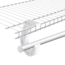 4Pcs Hanging Closet Rod Support,3/4 Closet Shelf Rod Holder,Sturdy J-Shaped Closet Brackets for Hanging Clothes