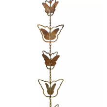 Butterfly Gutter Rain Chain Decorative Aluminum WeatherResistant Outdoor Home and Garden